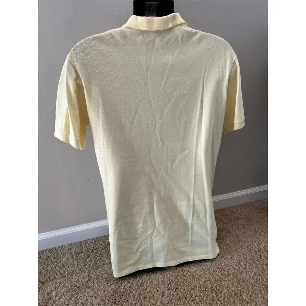 Polo Ralph Lauren Yellow Short Sleeve Shirt Medium Vintage USA Roughwear Mens